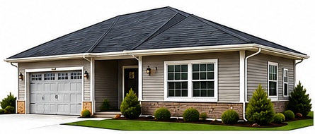 Low pitch roof 3/12 to 5/12