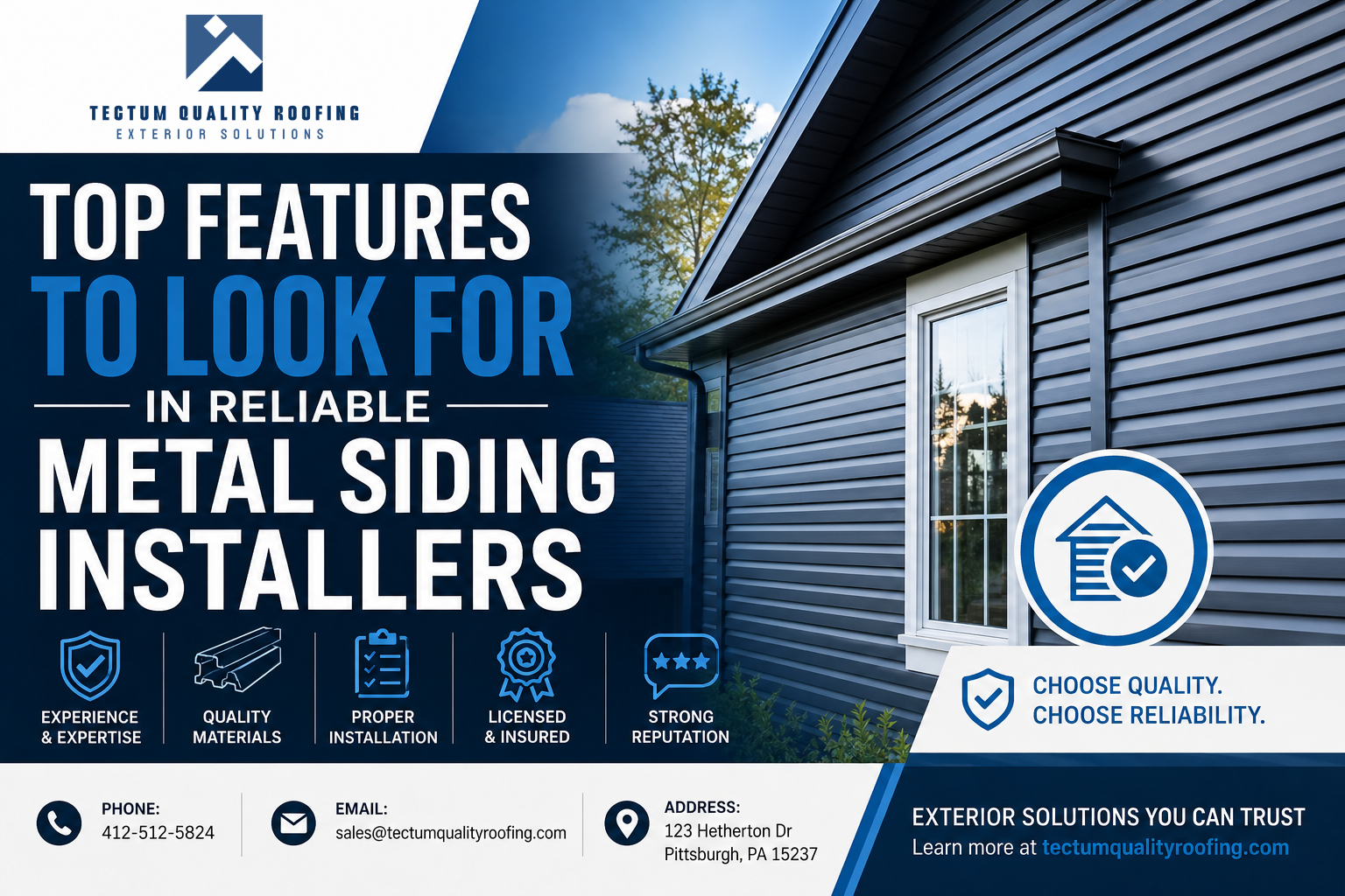 Top Features to Look for in Reliable Metal Siding Installers