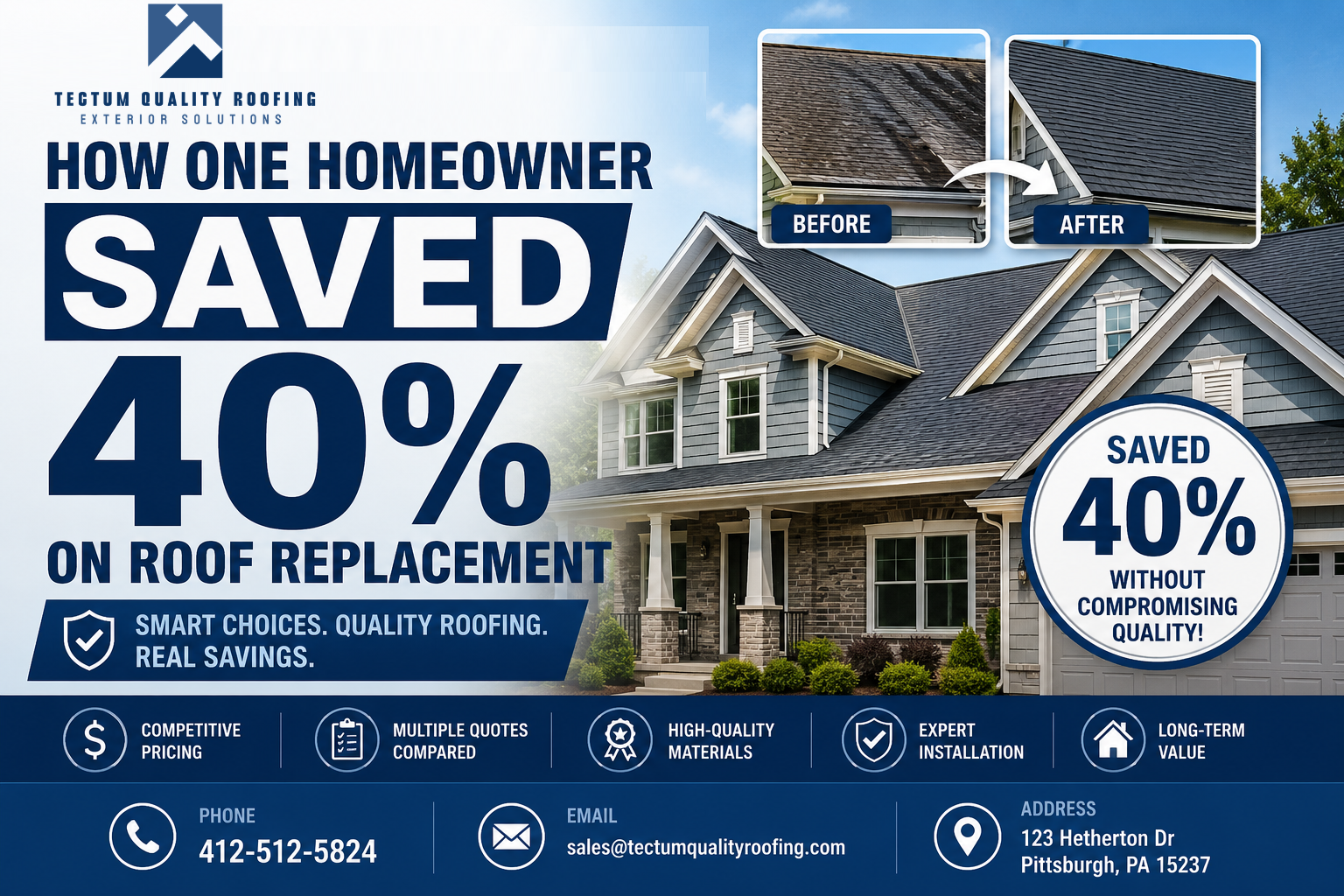 How One Homeowner Saved 40% on Roof Replacement