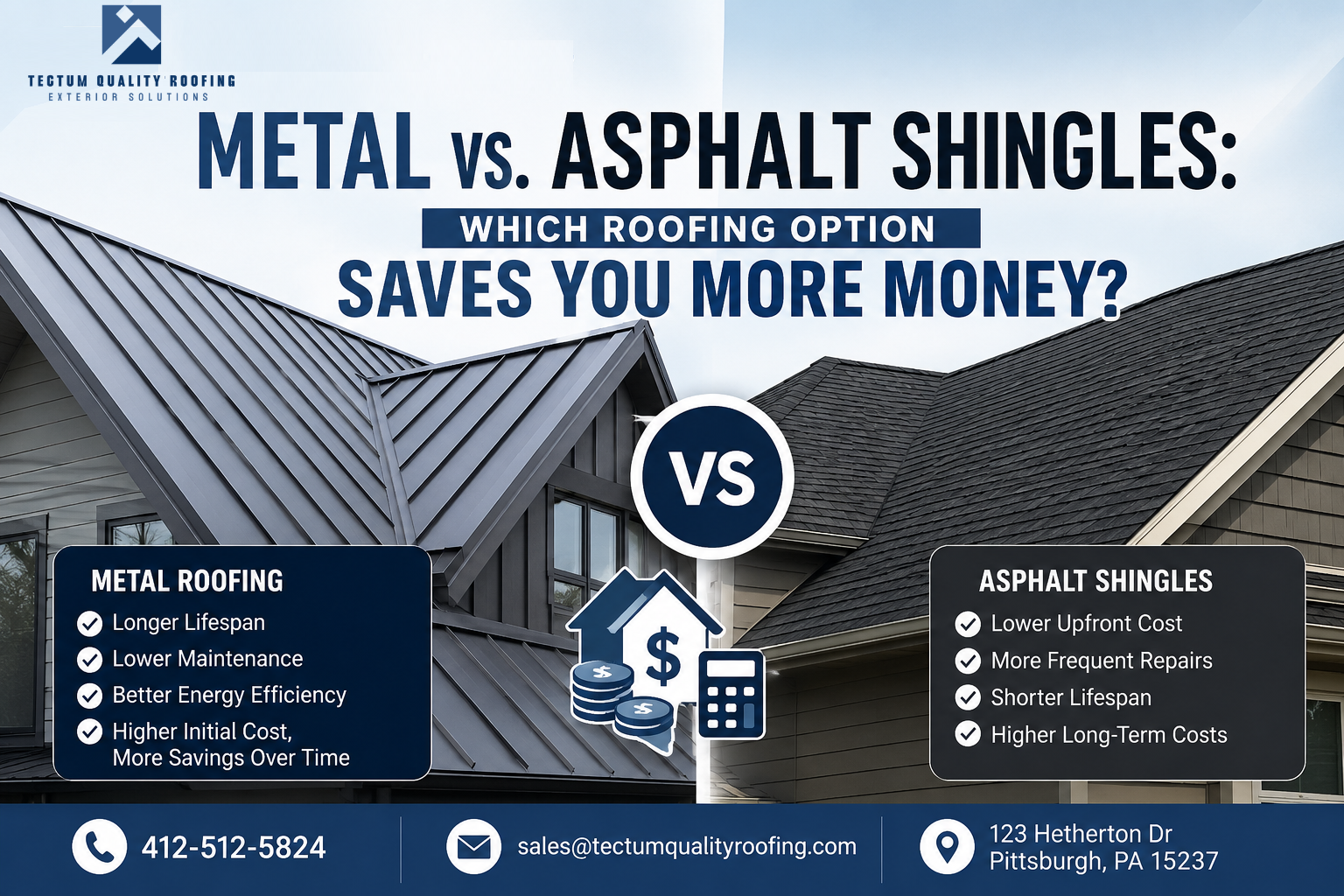 Metal vs Asphalt Shingles