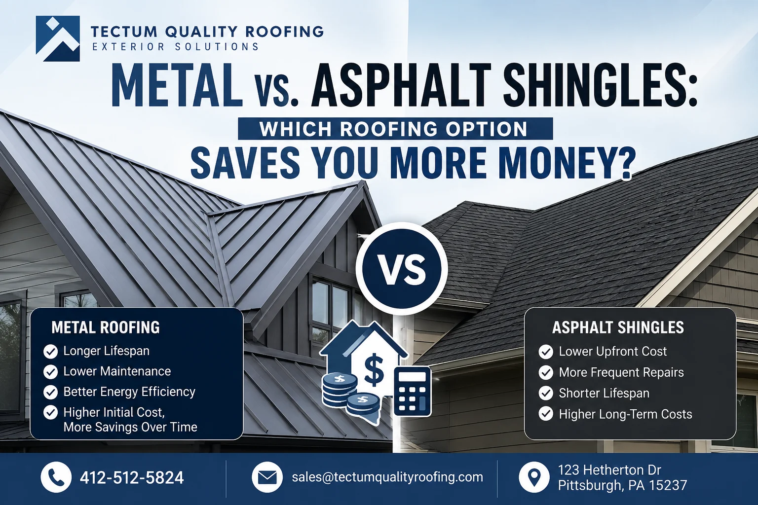 Metal vs. Asphalt Shingles: Which Roofing Option Saves You More Money?
