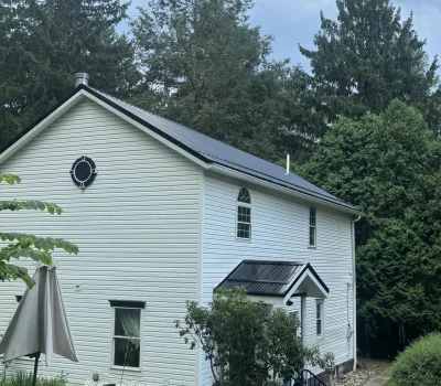 Finished roofing project delivering a clean, durable shingle system with long-term weather protection. Completed residential metal roof installation with clean shingle finish in Pittsburgh PA